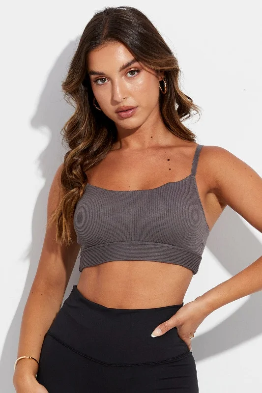 Grey Bralette Seamless