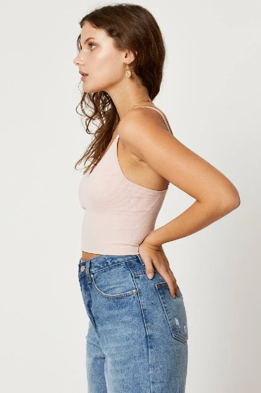 Pink Crop Top Seamless