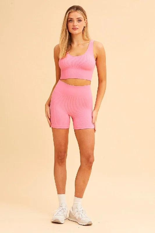 Pink Nico Seamless Crop Top