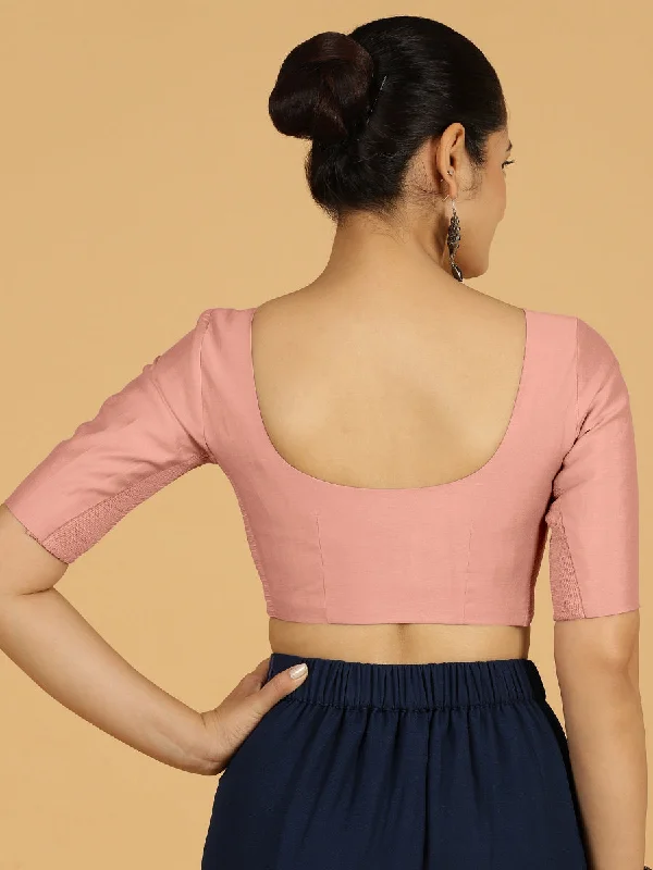 Vedika x Rozaana |  Saree Blouse in Sea Pink