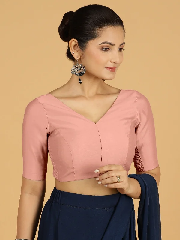 Vedika x Rozaana |  Saree Blouse in Sea Pink