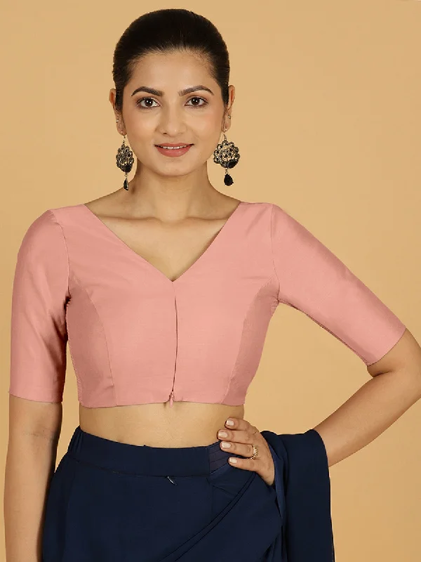 Vedika x Rozaana |  Saree Blouse in Sea Pink