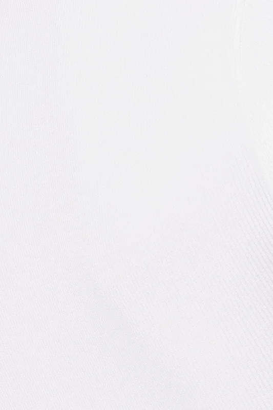 White Seamless Top Short Sleeve