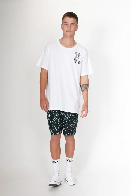 Federation Mens Staple Tee Big F White