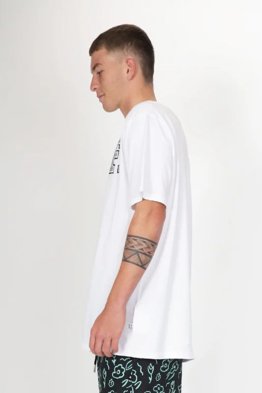 Federation Mens Staple Tee Big F White