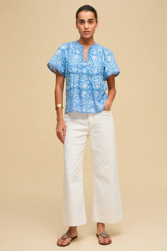 Kezhia Blouse | Marigold Cornflower