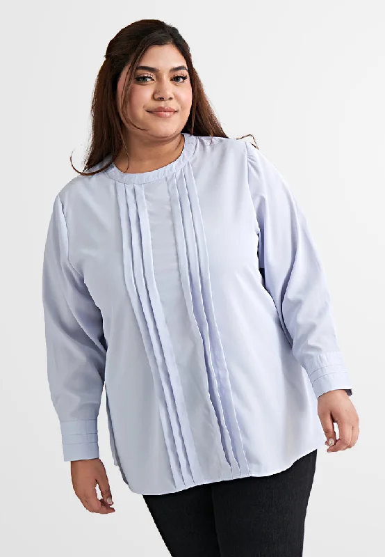 Lyra Pleated Long Sleeve Tunic Top