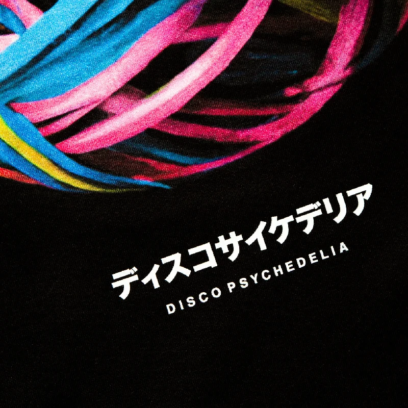 010 Disco Psychedelia Back Print - Tshirt - Black