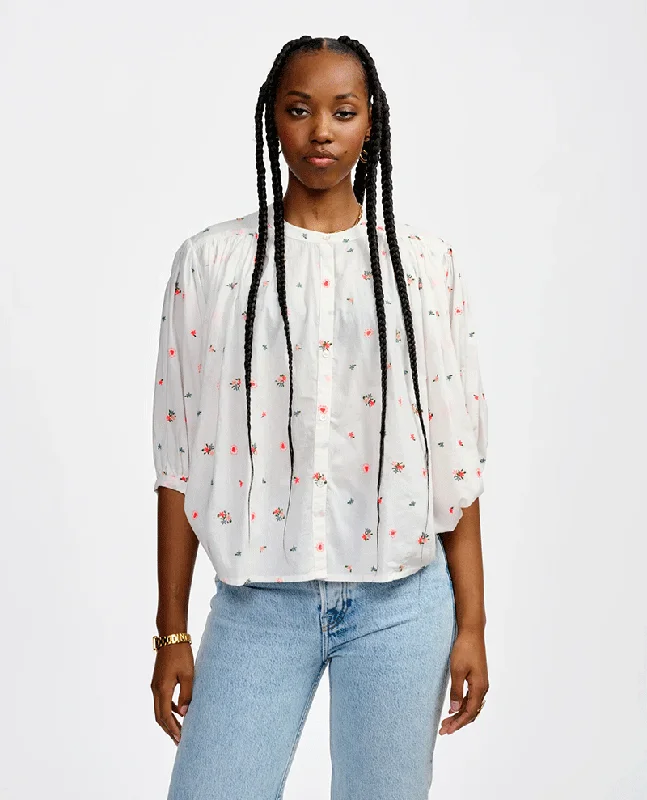 Bellerose Ink White Floral Print Blouse