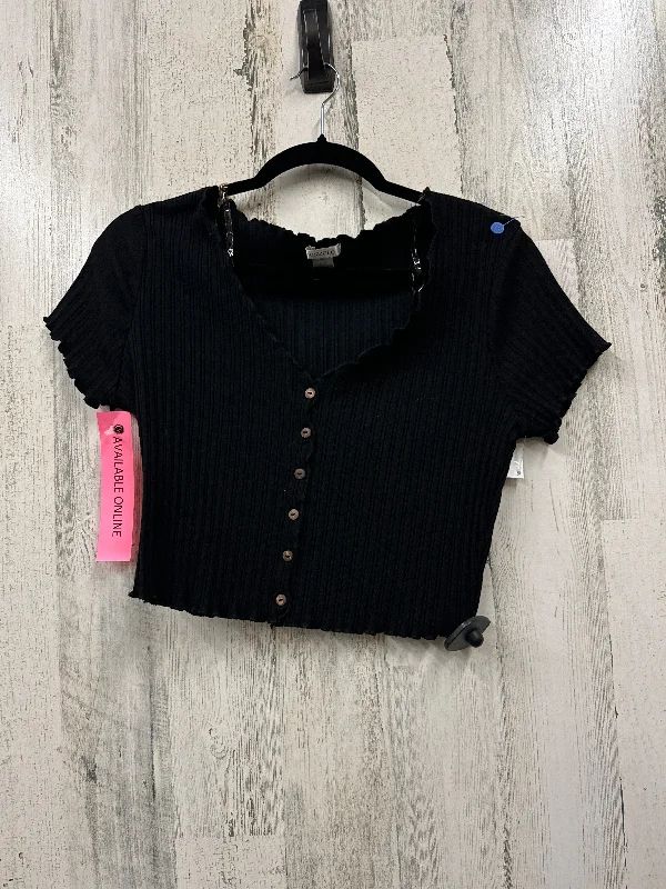 Black Top Short Sleeve Basic Bozzolo, Size L