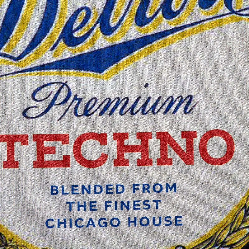 Detroit Premium Techno Back Print - Tshirt - Black