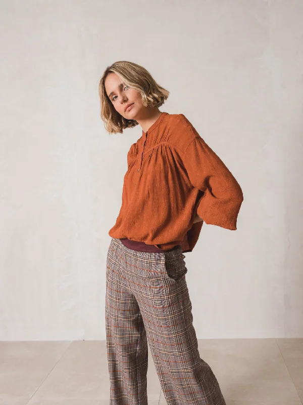 Indi & Cold Gathered Yoke Blouse