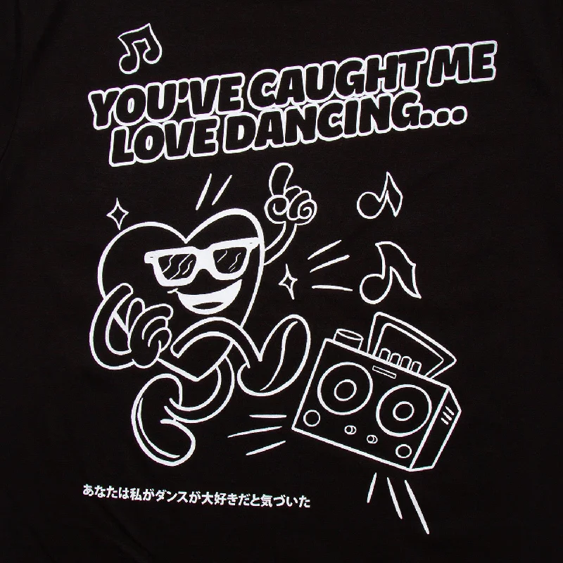 Love Dancing Front Print - Tshirt - Black