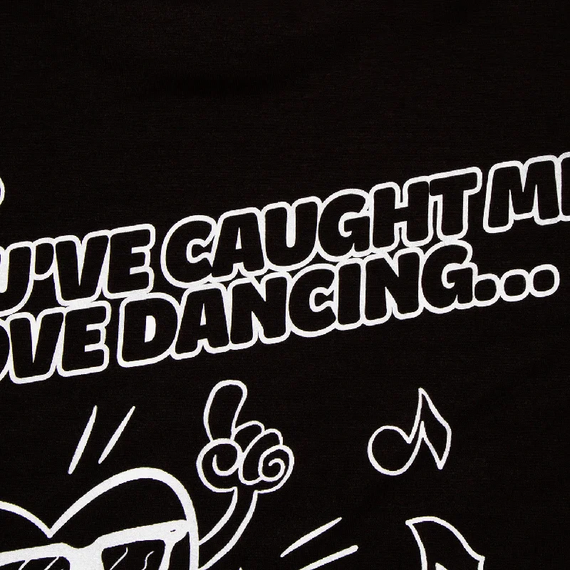 Love Dancing Front Print - Tshirt - Black