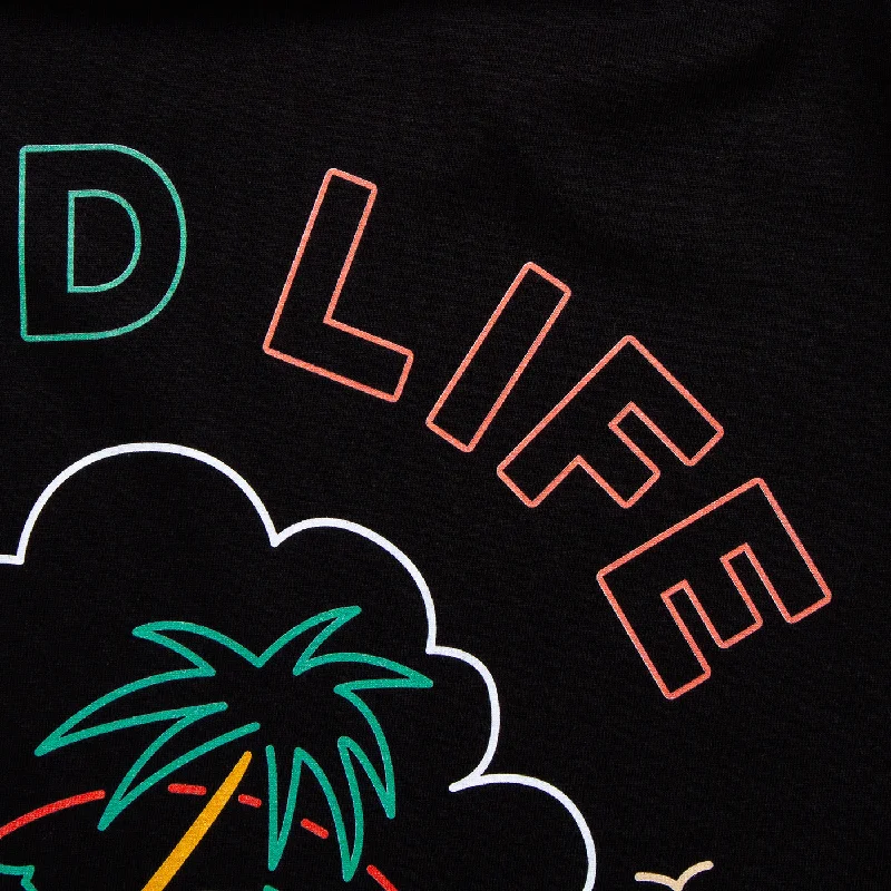 Neon Good Life Back Print - Tshirt - Black