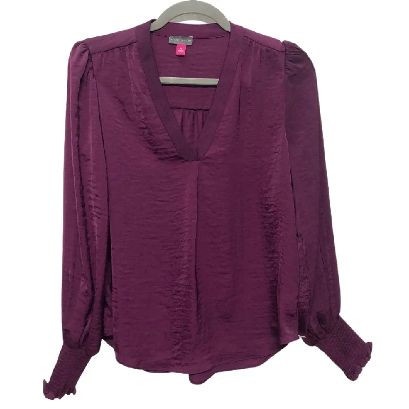 Purple Blouse Long Sleeve Vince Camuto, Size Xs