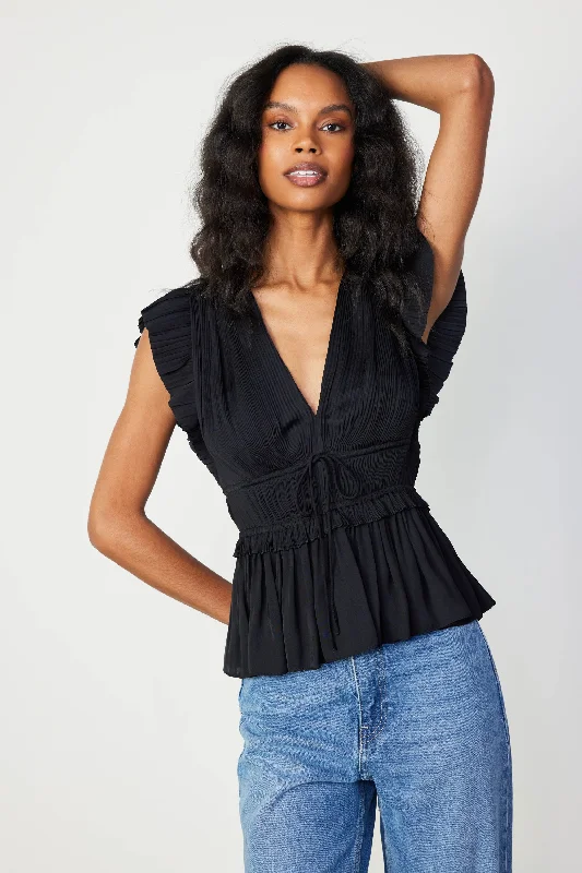 Mara Pleated Sleeveless Blouse