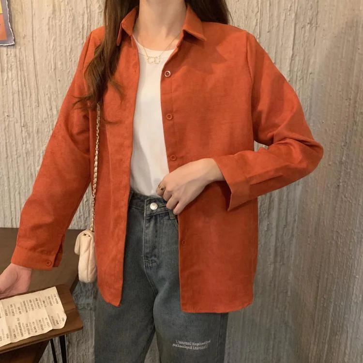 Women's Korean Fashion Pure Color Shirts