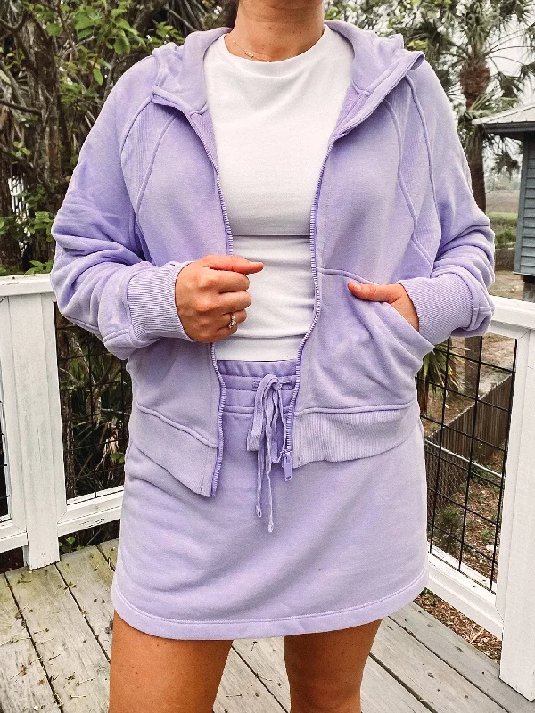 Stylish Leisure Lavender Fog Hoodie