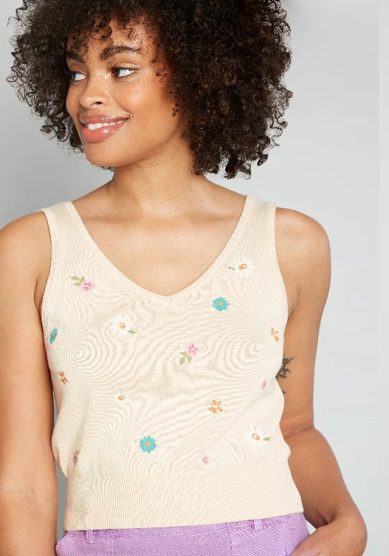 My Blossom-Kissed Embroidered Tank Top