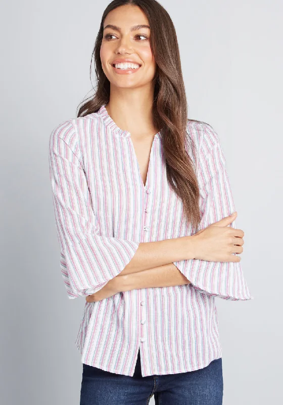 Professional Pizzazz Button-Up Top