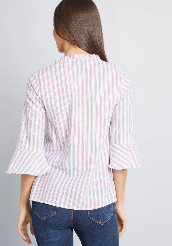 Professional Pizzazz Button-Up Top