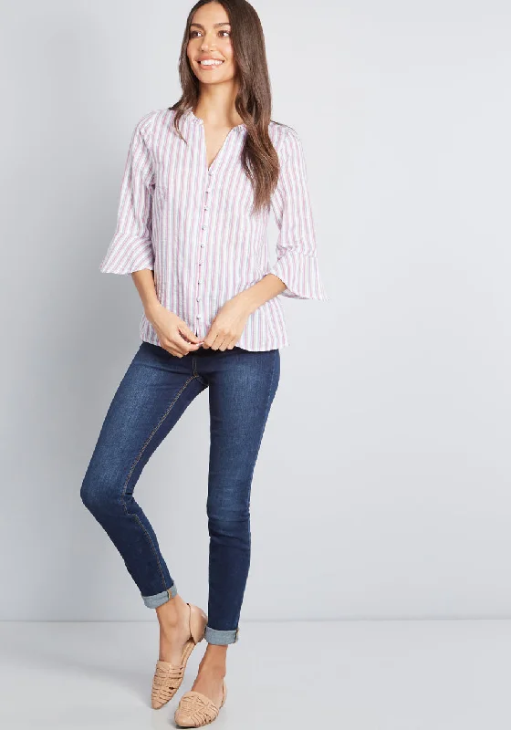 Professional Pizzazz Button-Up Top