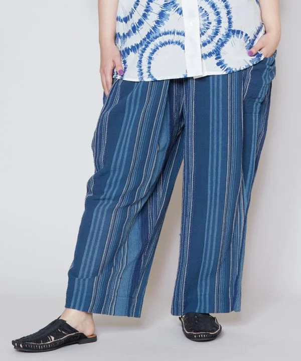 Striped Cotton Men's Easy Pants