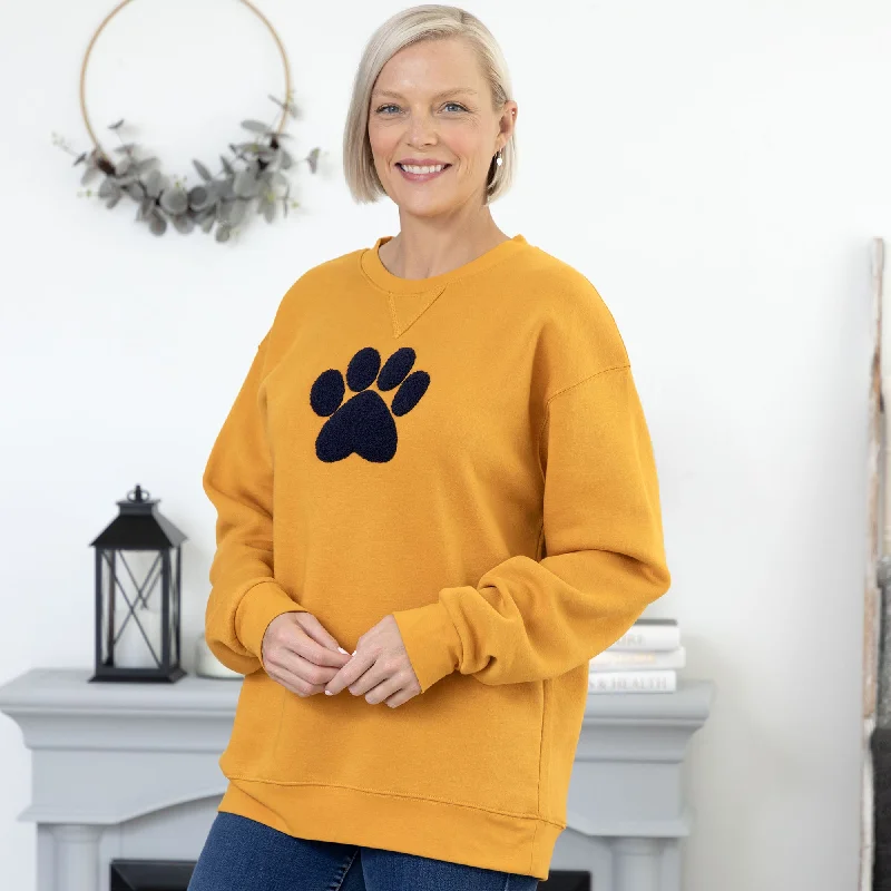 Chenille Paw Print Sweatshirt