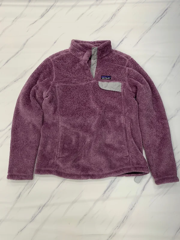 Athletic Sweatshirt Crewneck By Patagonia In Purple, Size: L