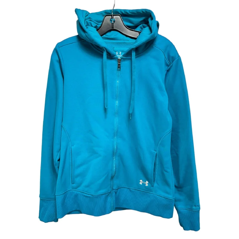 Athletic Sweatshirt Hoodie By Under Armour In Aqua, Size: M