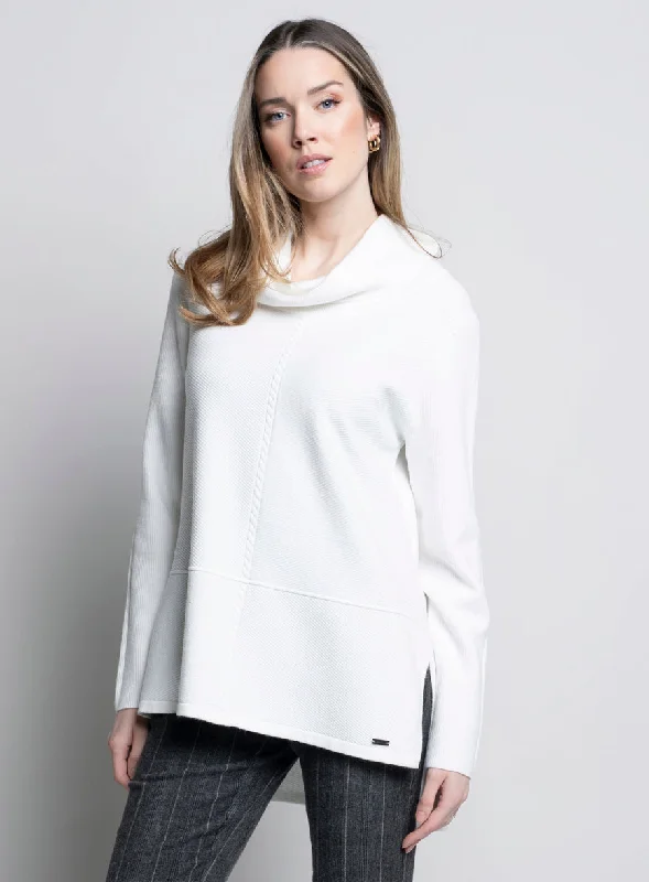 Cowl Neck Textured Top