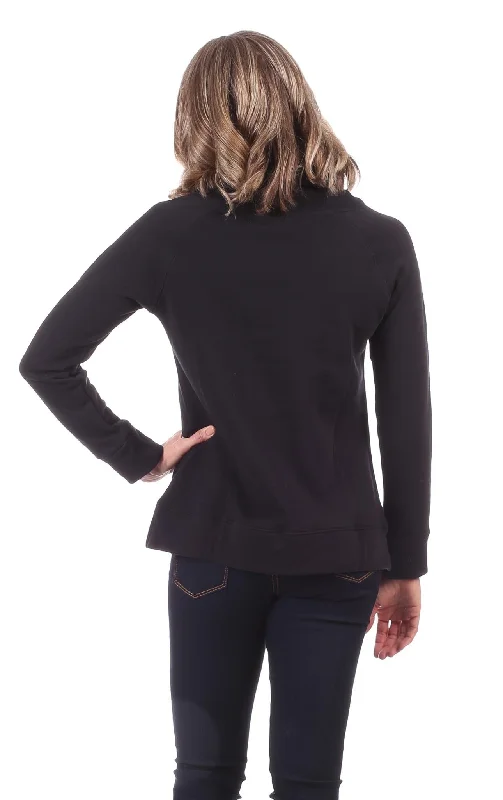 Finley Funnel Neck in Black