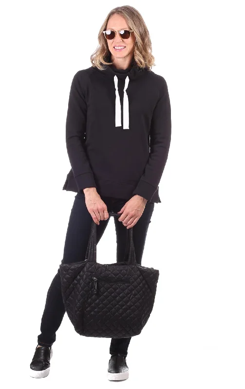 Finley Funnel Neck in Black