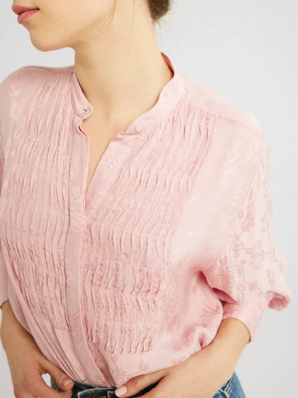 Keaton Top in Pink Jacquard