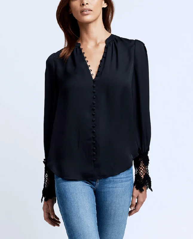 L'Agence Ava Lace Cuff Blouse