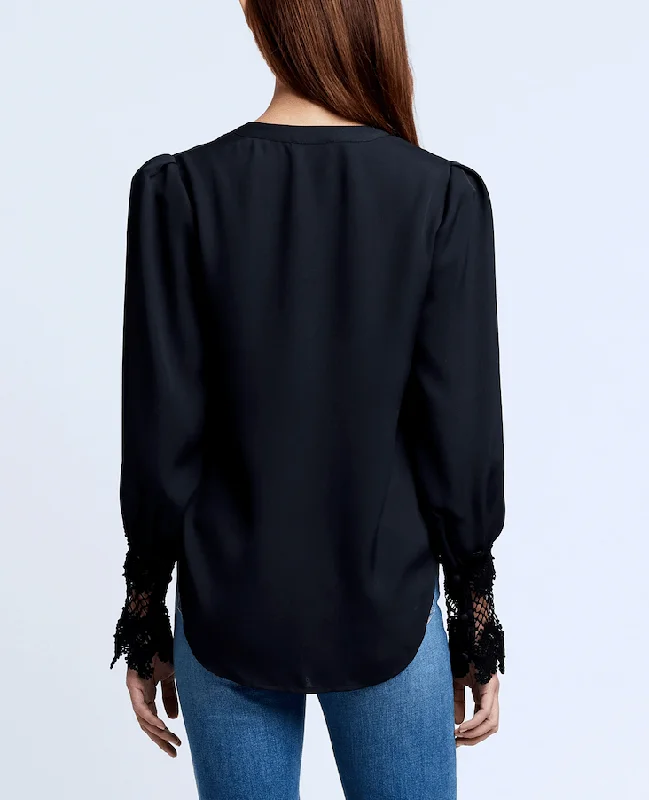 L'Agence Ava Lace Cuff Blouse