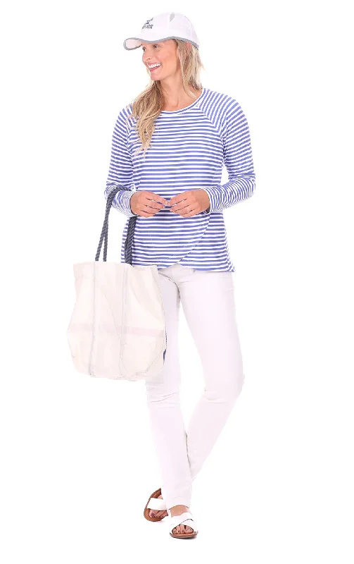 McKenna Crew Neck in Bright Blue Stripe