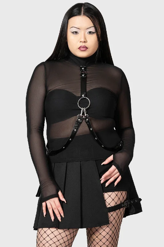 Mock Widow Mesh Top