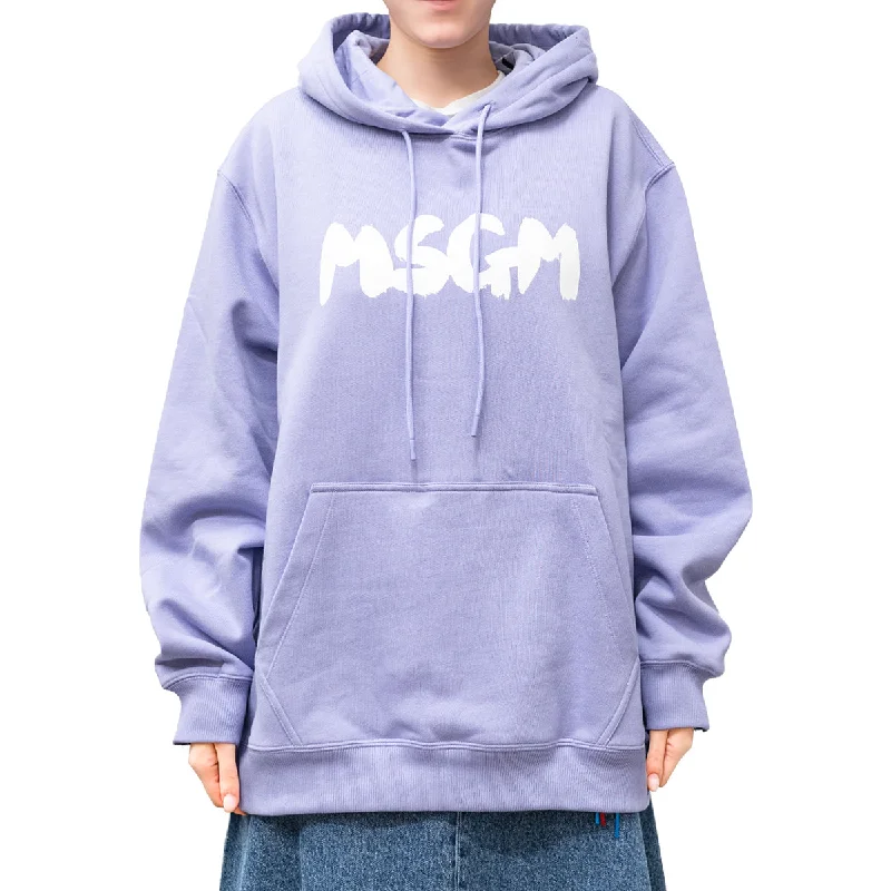 Women's Brush Print Hoodie Lilac