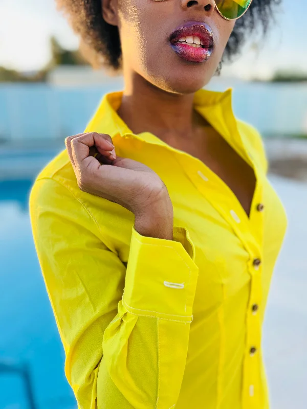 neon obnoxious blouse LS