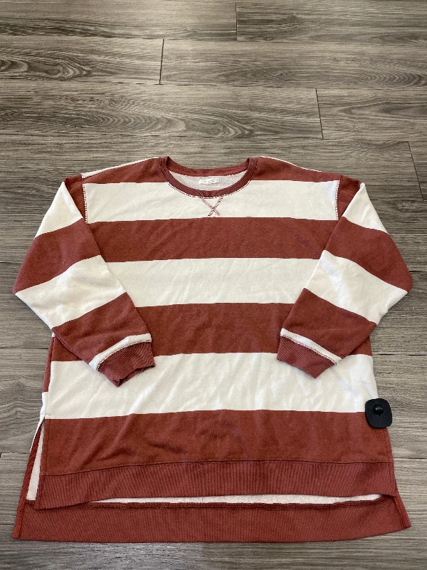 Sweatshirt Crewneck By Maurices In Striped Pattern, Size: L