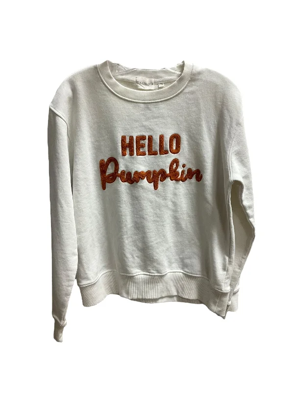 Sweatshirt Crewneck By Mia & Tess In Cream, Size: M