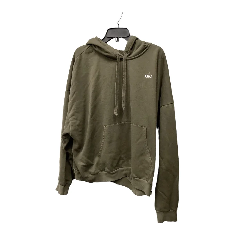 Sweatshirt Hoodie By Alo In Green, Size: Xxl