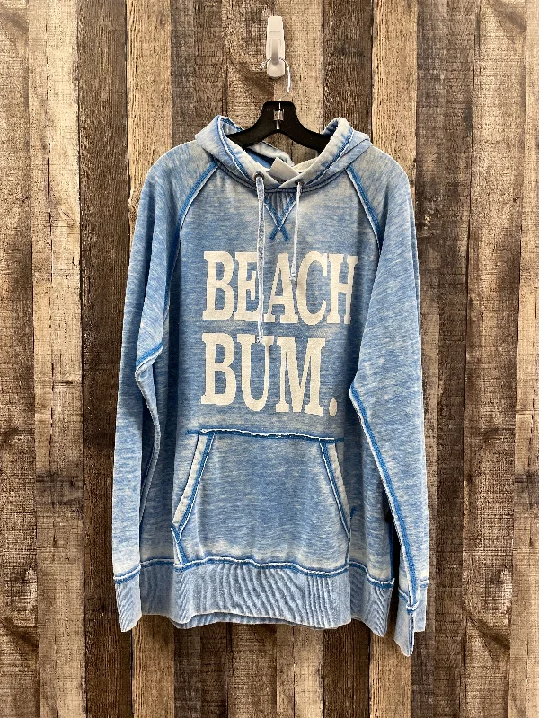 Sweatshirt Hoodie By Cme In Blue, Size: Xl