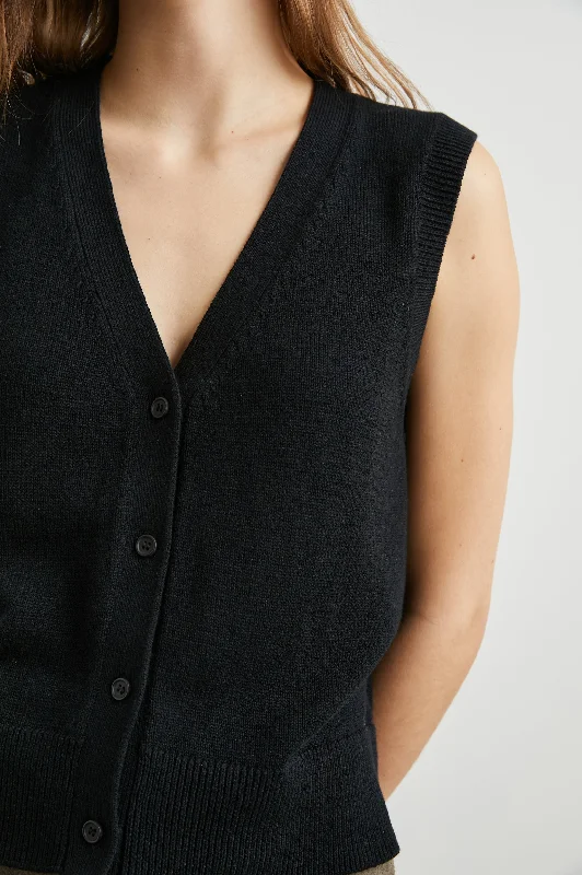 ANNIKA VEST - JET BLACK