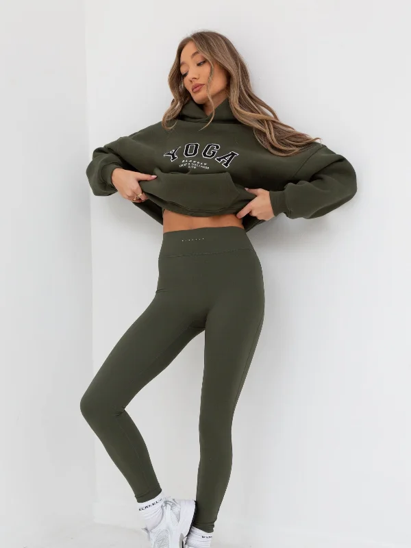 Yoga Oversized Hoodie - Khaki Green