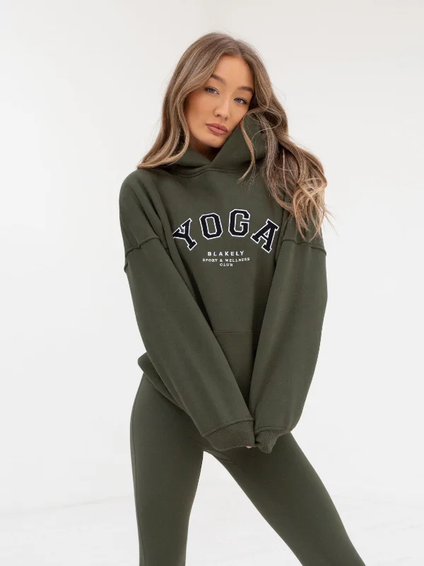 Yoga Oversized Hoodie - Khaki Green