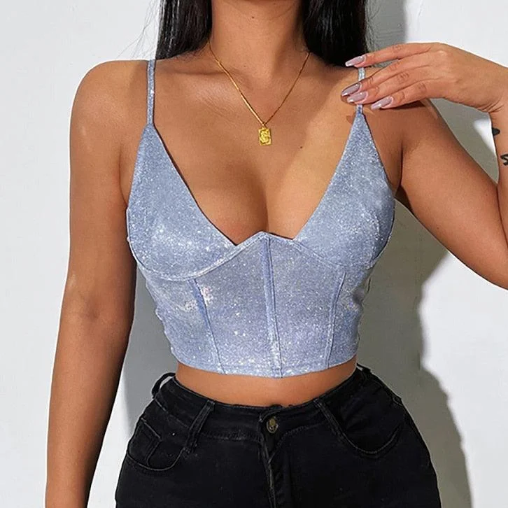 KittenAlarm - Bubbles Sparkly Underwire Cami Top