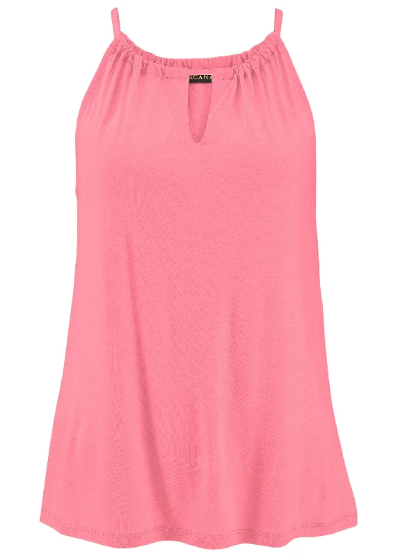 Keyhole tank top - Coral